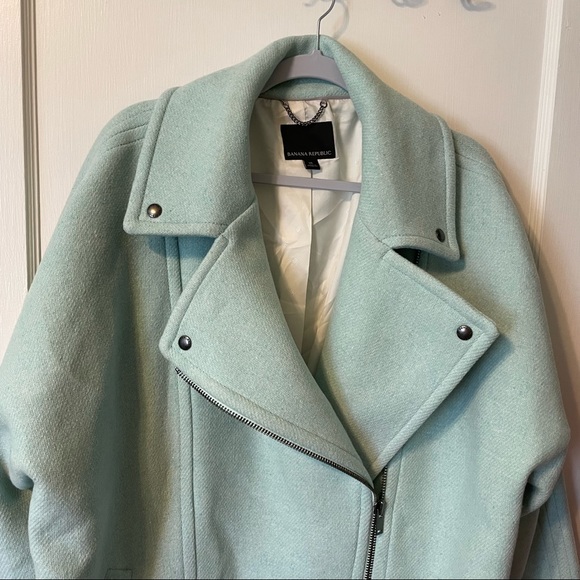 Banana Republic cocoon mint green coat - Picture 6 of 15